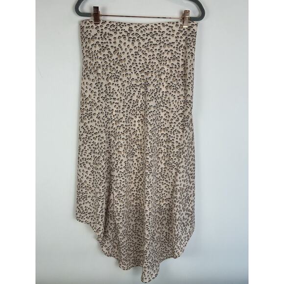 Animal Print Leopard Cheetah Print Pink Black Assymmetrical Midi Skirt Sz Medium - Picture 3 of 8